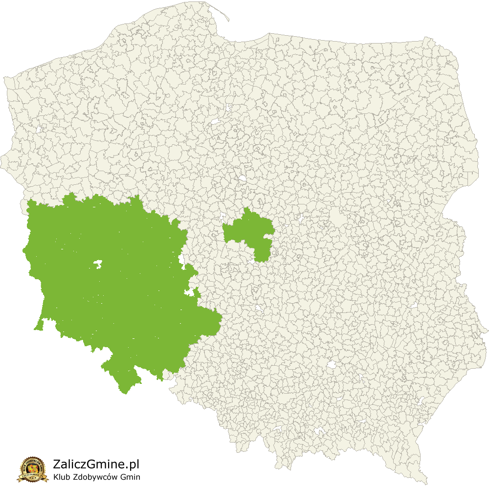 Mapa Zdobytych Gmin