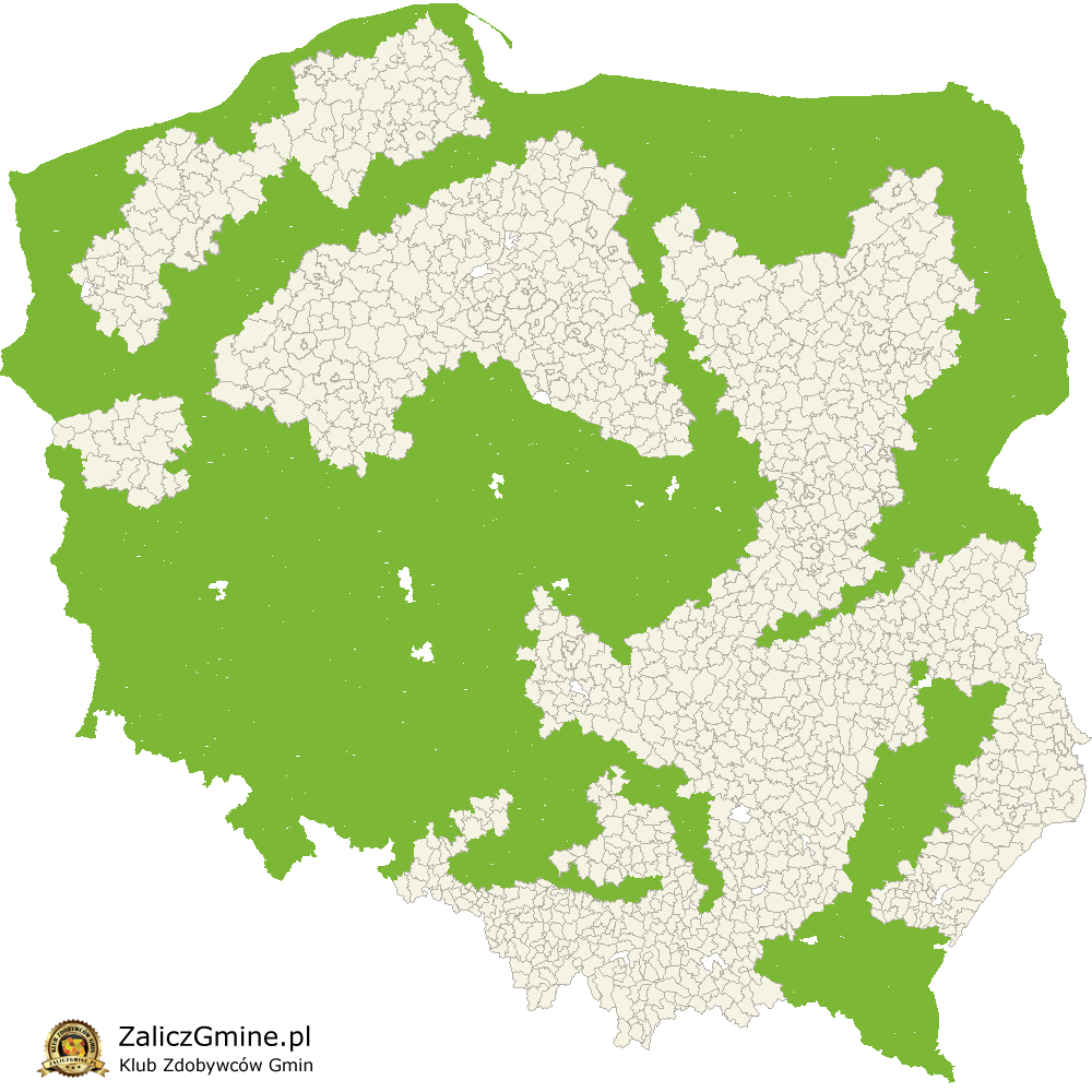 Mapa Zdobytych Gmin