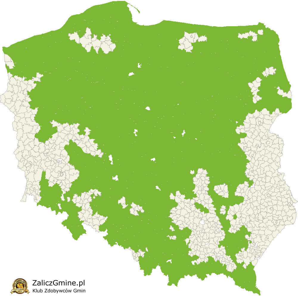 Mapa Zdobytych Gmin