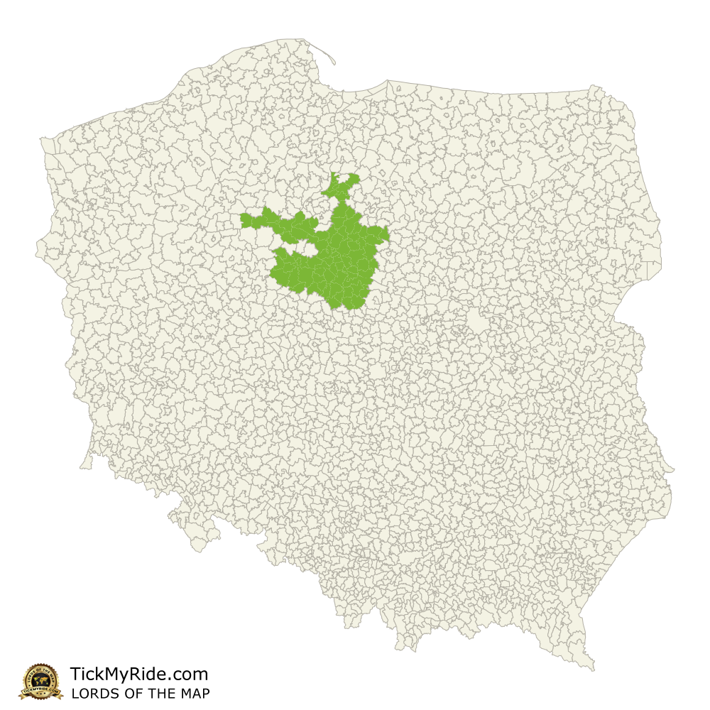 Mapa Zdobytych Gmin