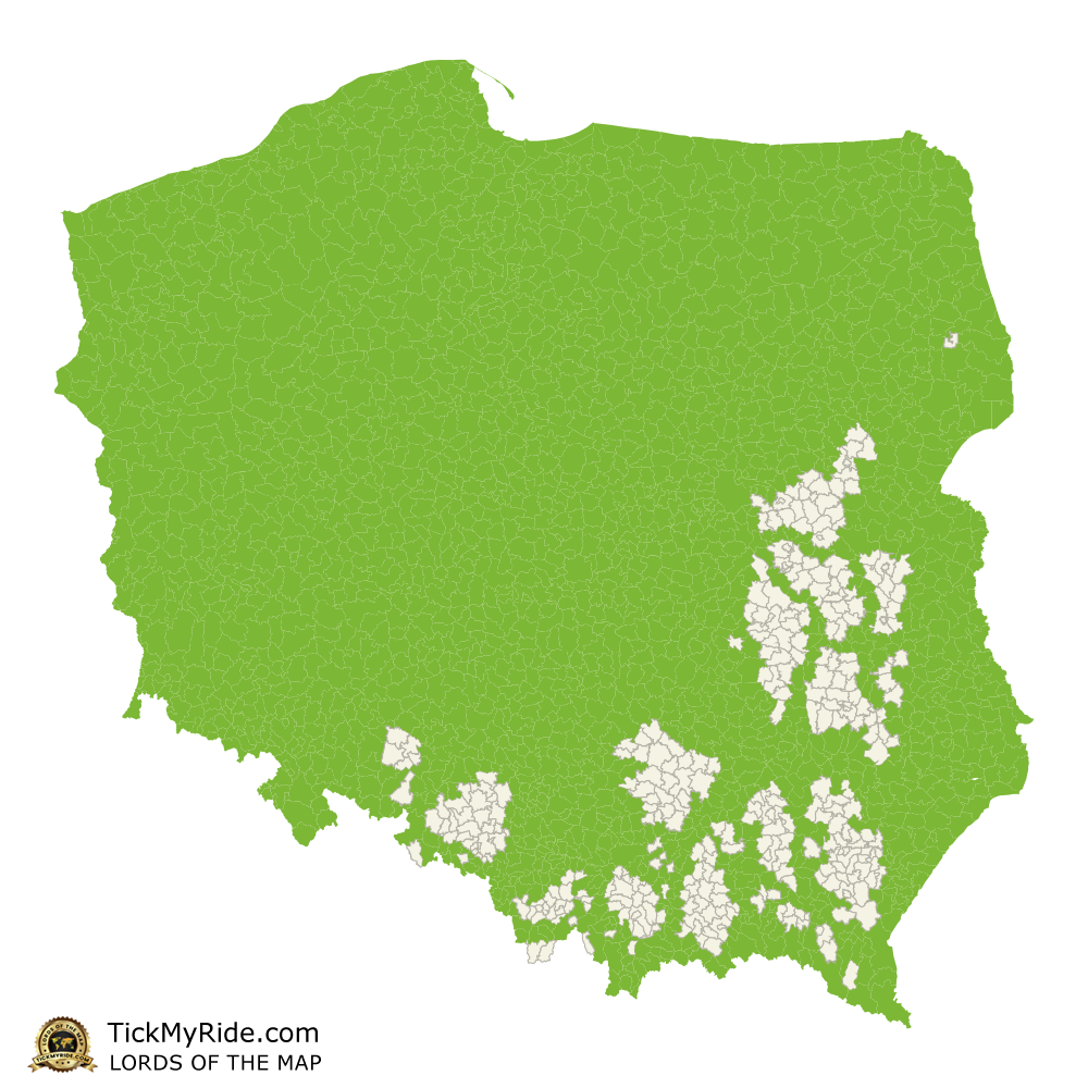Mapa Zdobytych Gmin