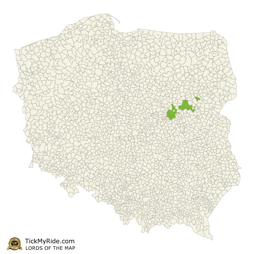 Mapa Zdobytych Gmin