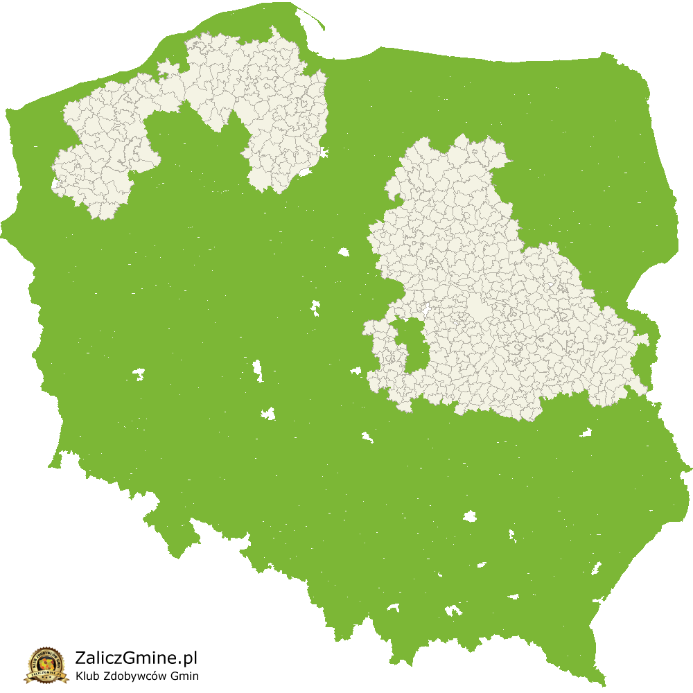 Mapa Zdobytych Gmin