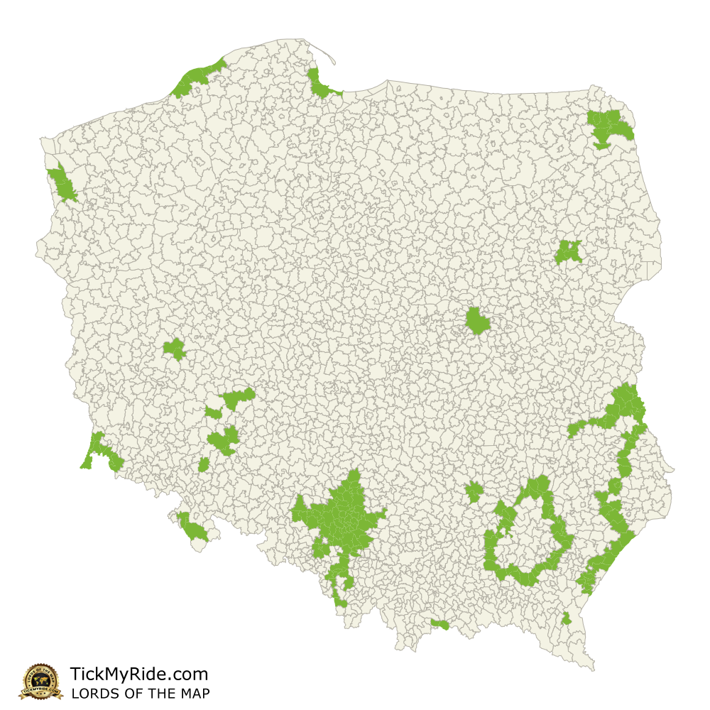 Mapa Zdobytych Gmin