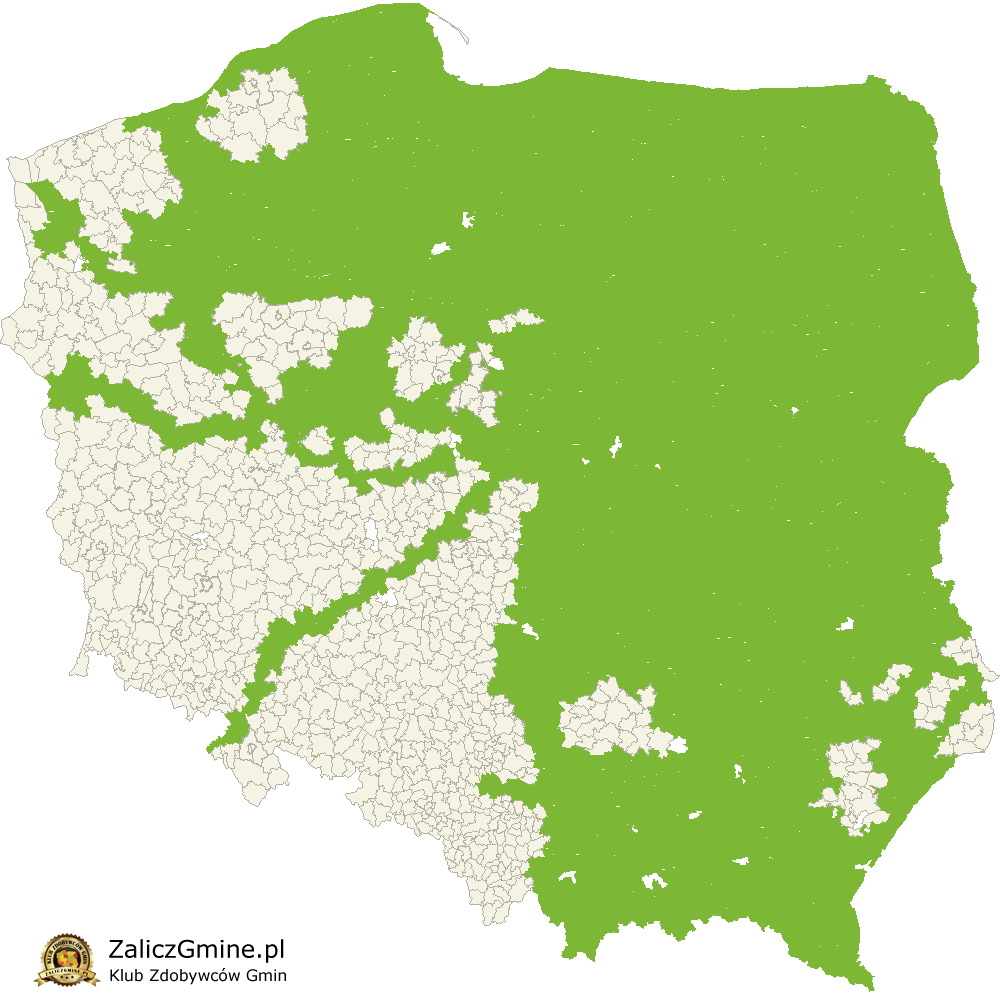 Mapa Zdobytych Gmin