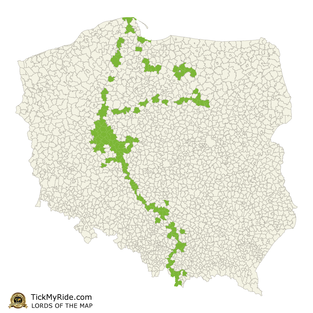 Mapa Zdobytych Gmin