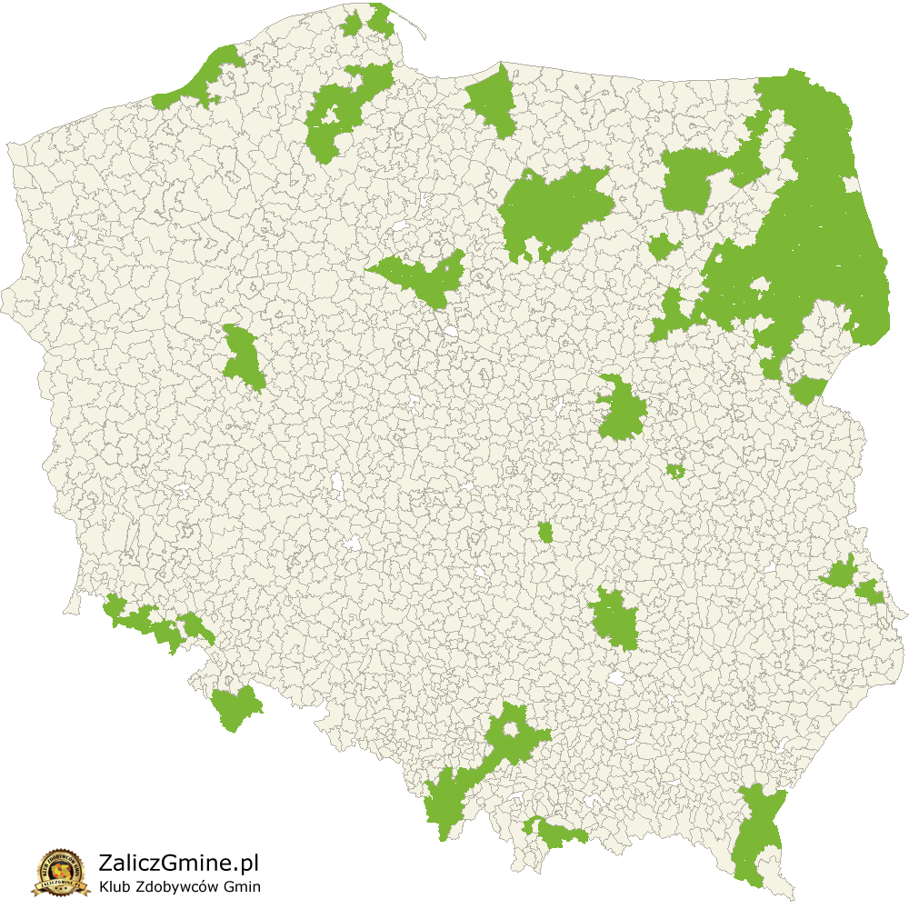 Mapa Zdobytych Gmin