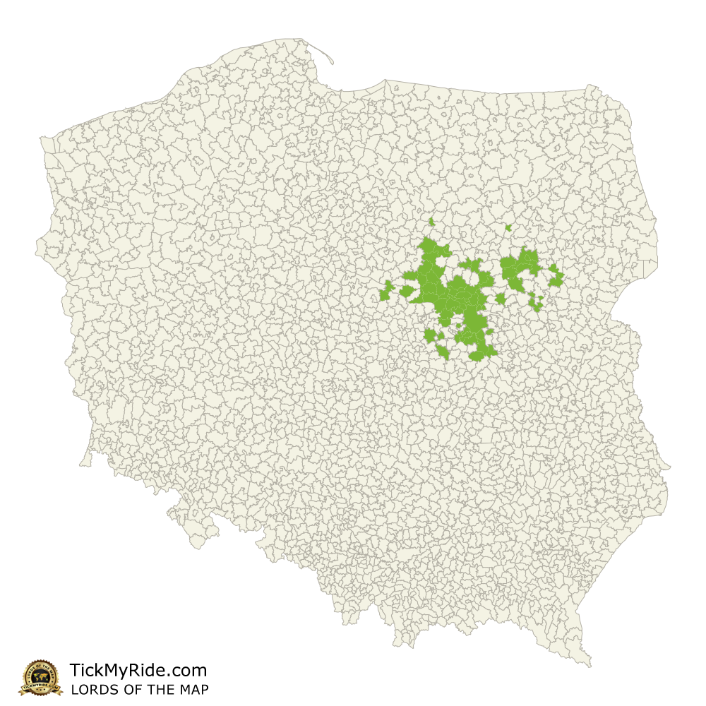 Mapa Zdobytych Gmin