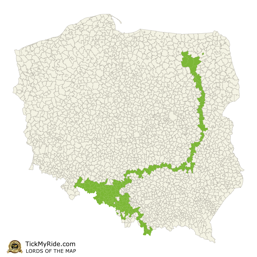 Mapa Zdobytych Gmin