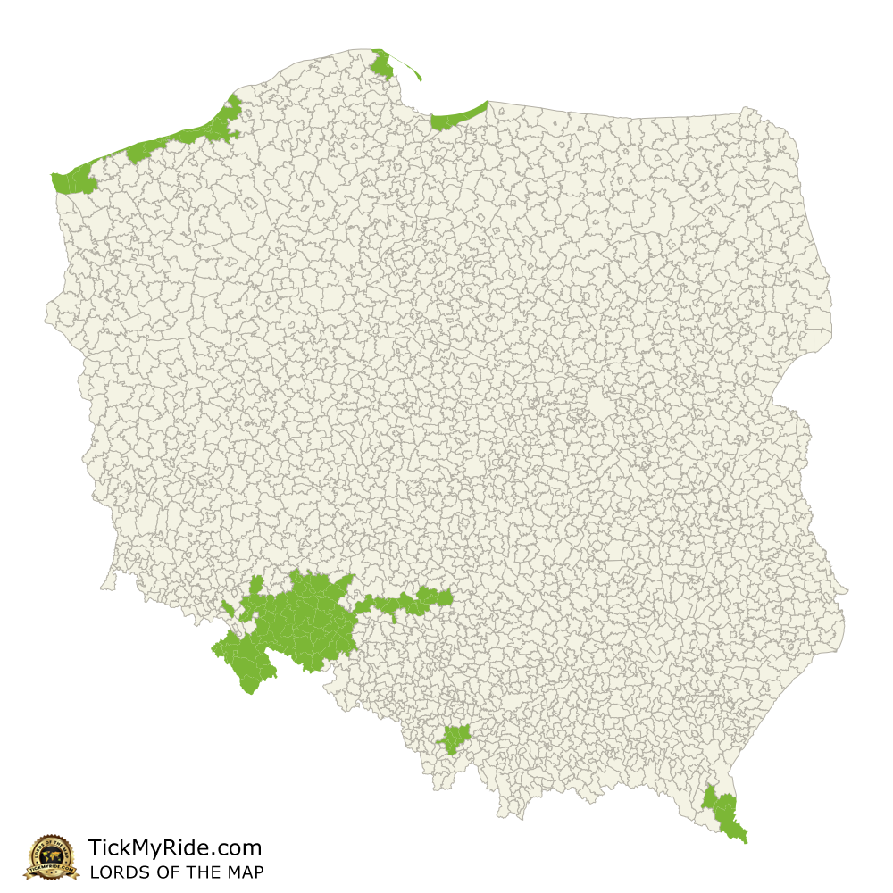 Mapa Zdobytych Gmin