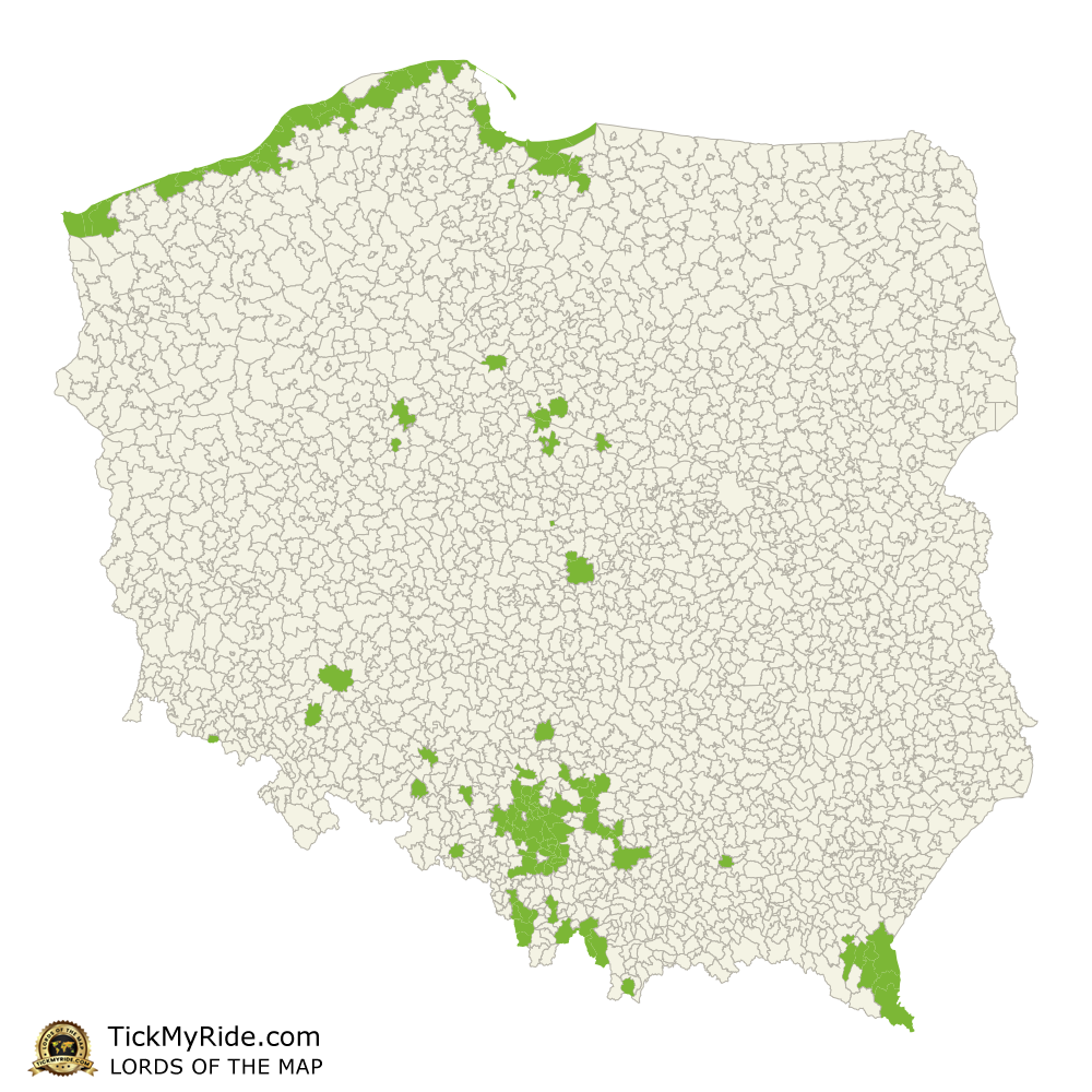 Mapa Zdobytych Gmin