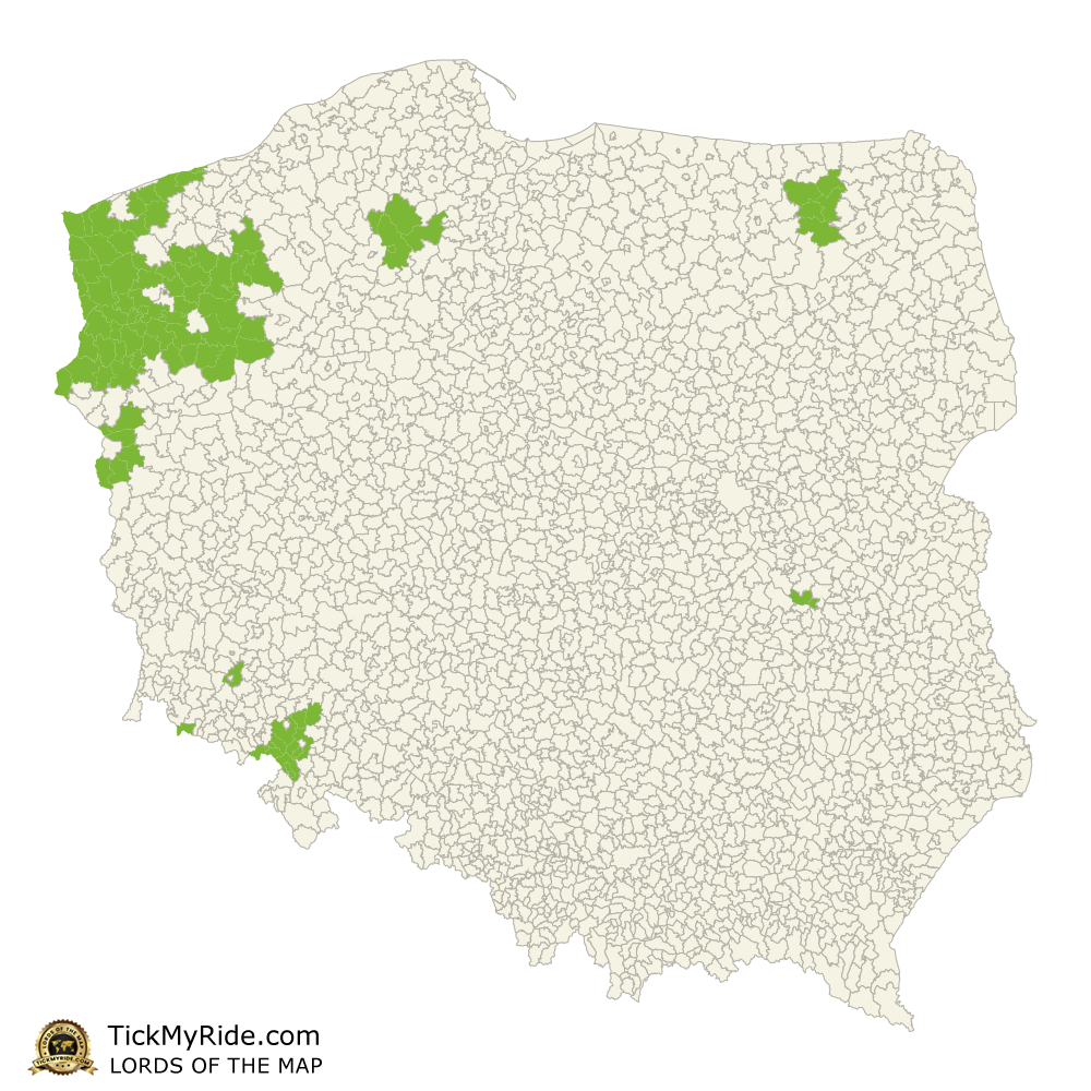 Mapa Zdobytych Gmin