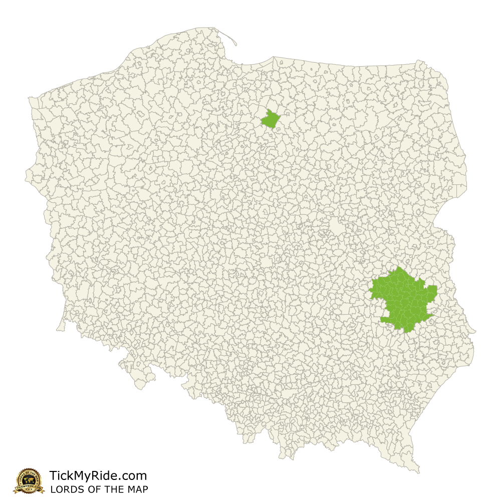 Mapa Zdobytych Gmin
