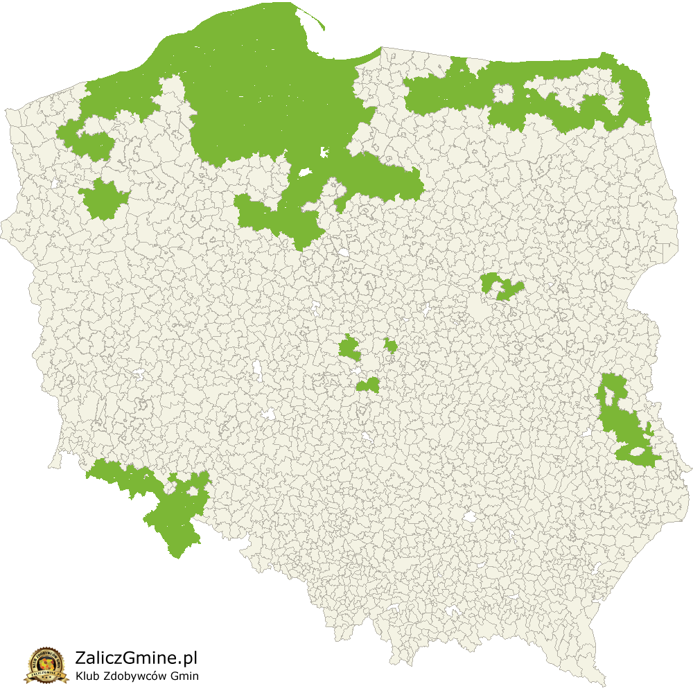 Mapa Zdobytych Gmin