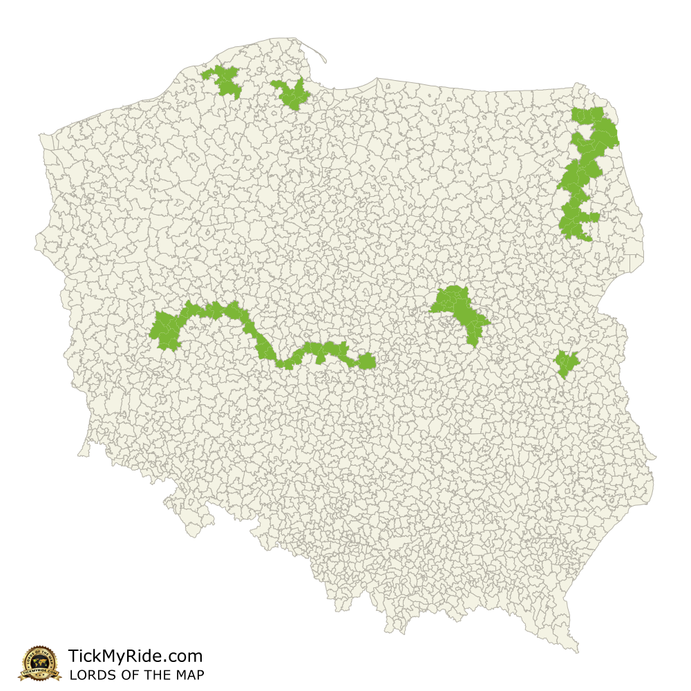 Mapa Zdobytych Gmin