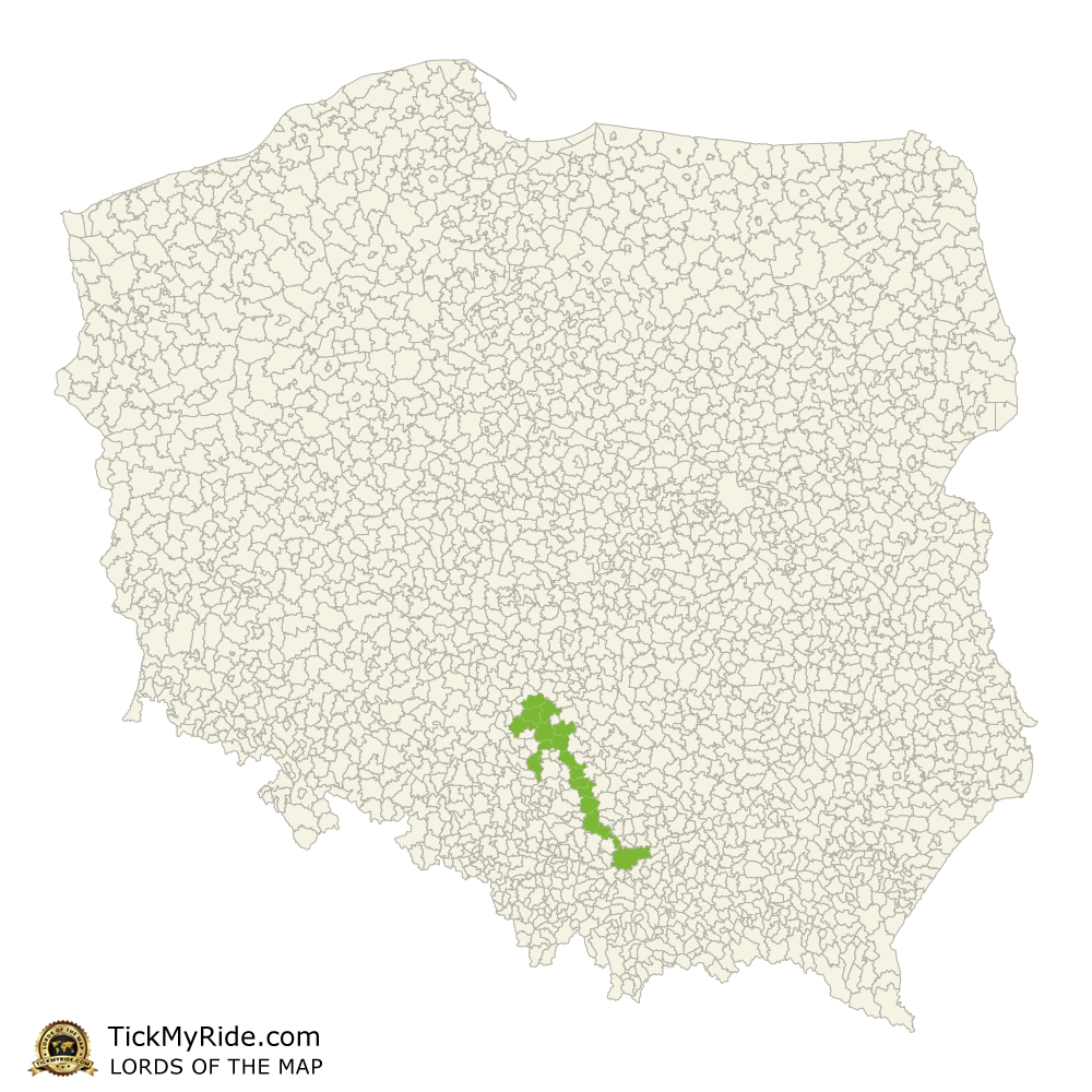 Mapa Zdobytych Gmin
