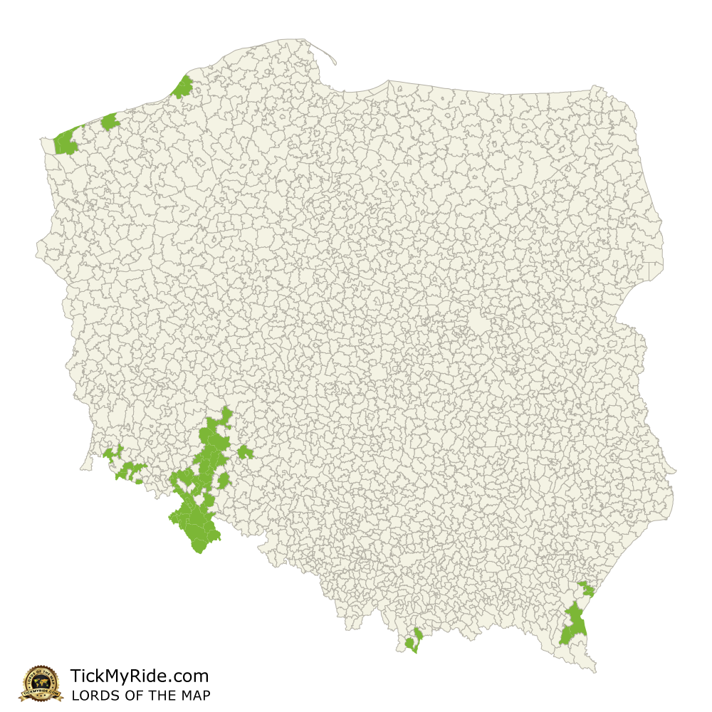 Mapa Zdobytych Gmin