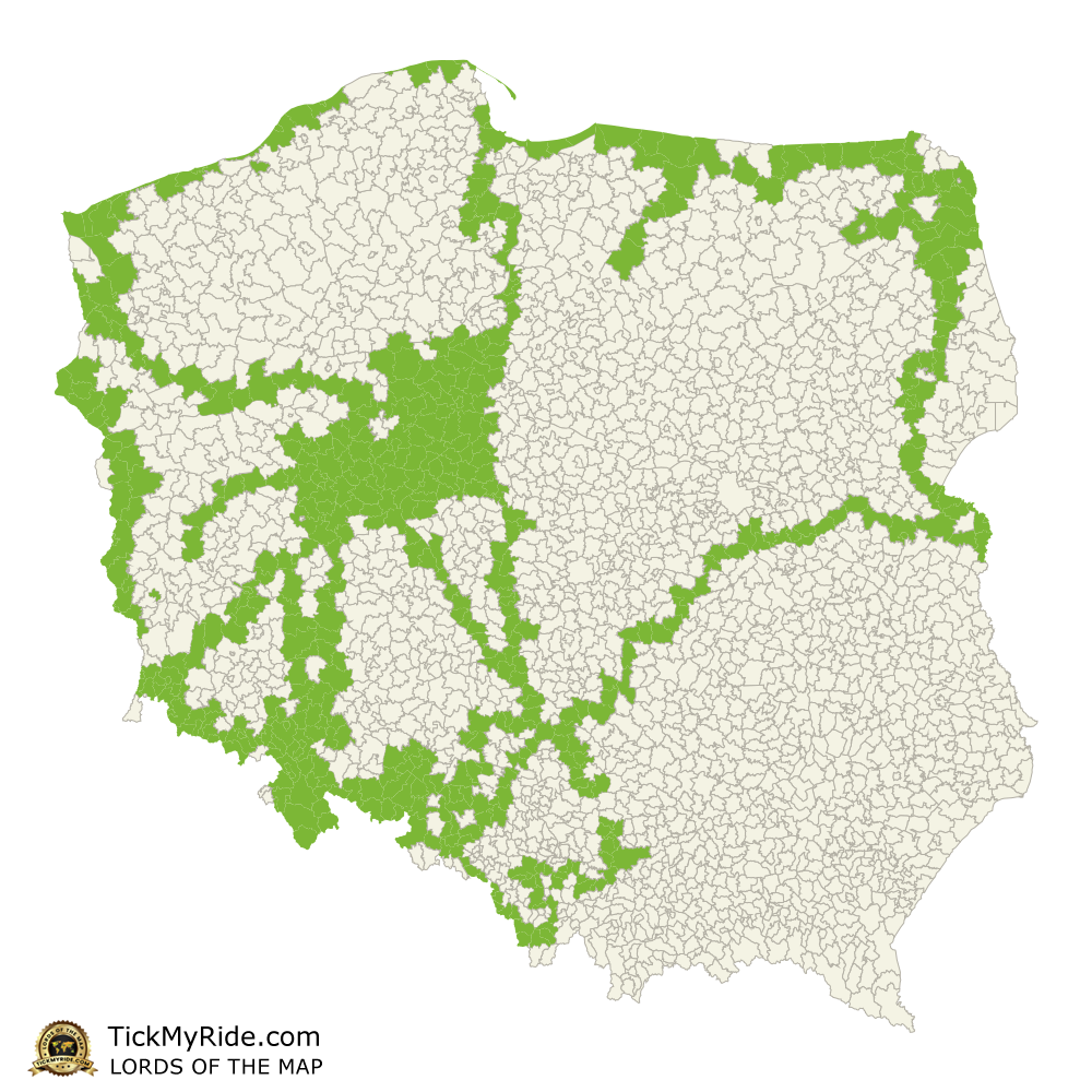 Mapa Zdobytych Gmin