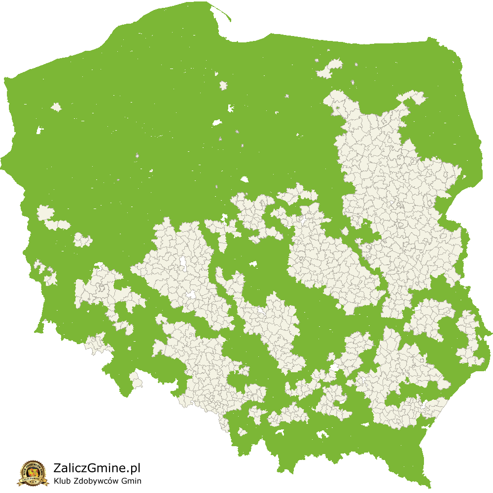 Mapa Zdobytych Gmin