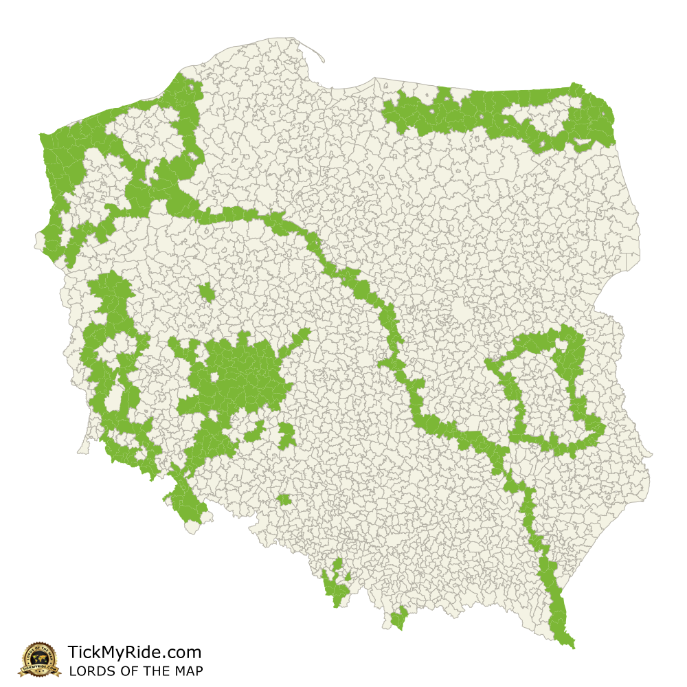 Mapa Zdobytych Gmin