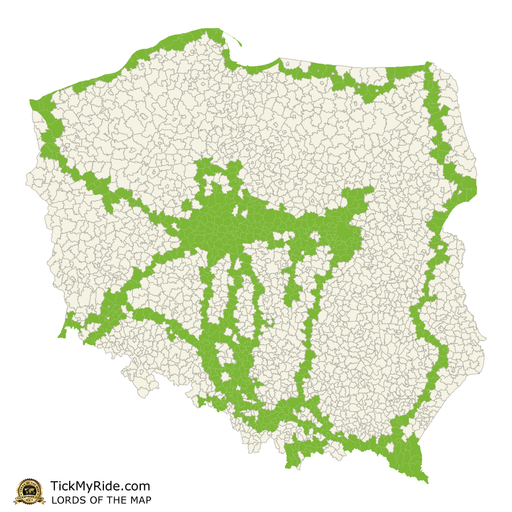 Mapa Zdobytych Gmin