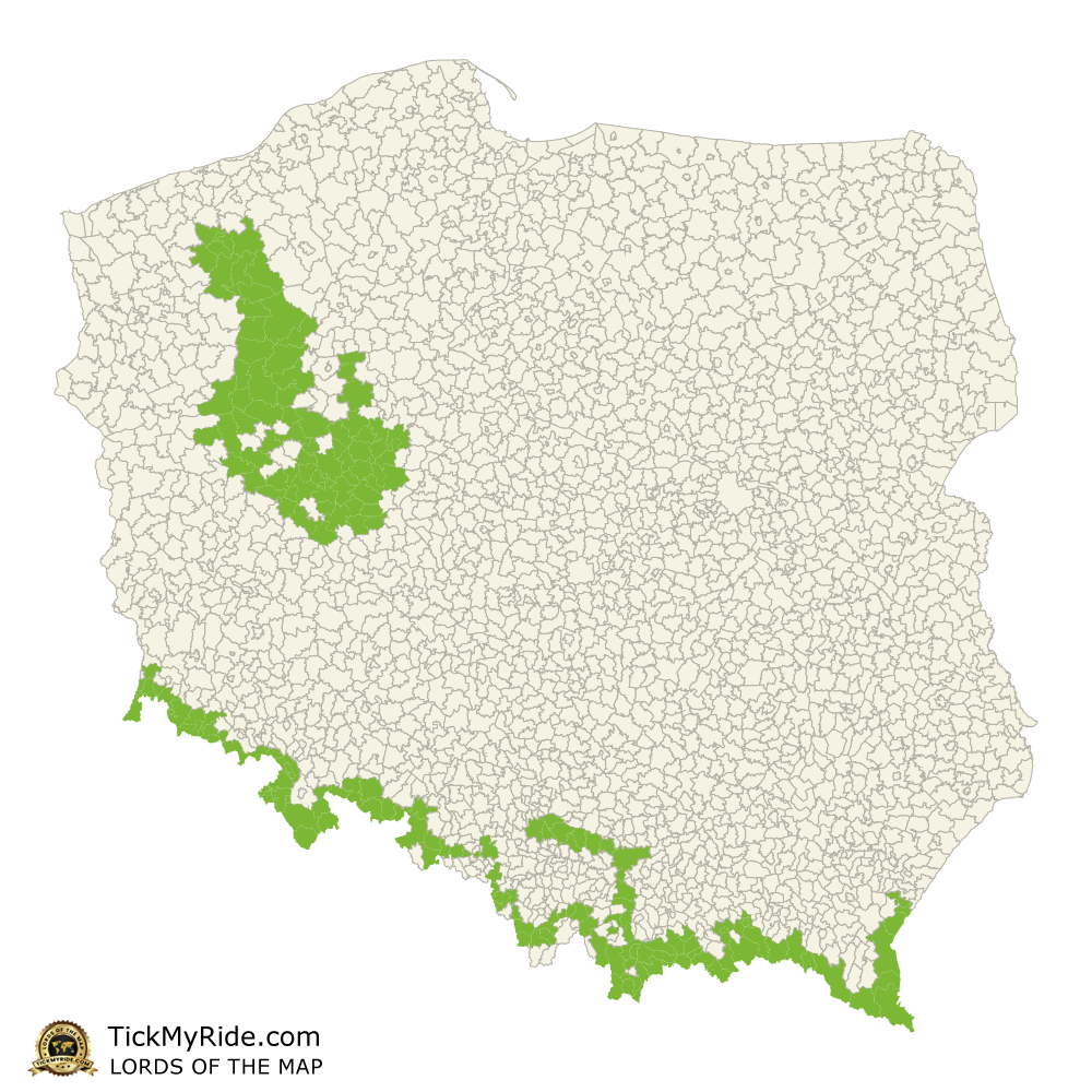Mapa Zdobytych Gmin