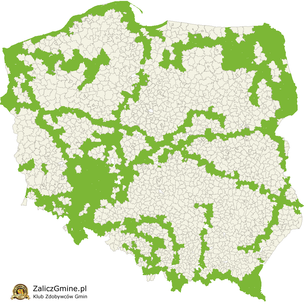 Mapa Zdobytych Gmin