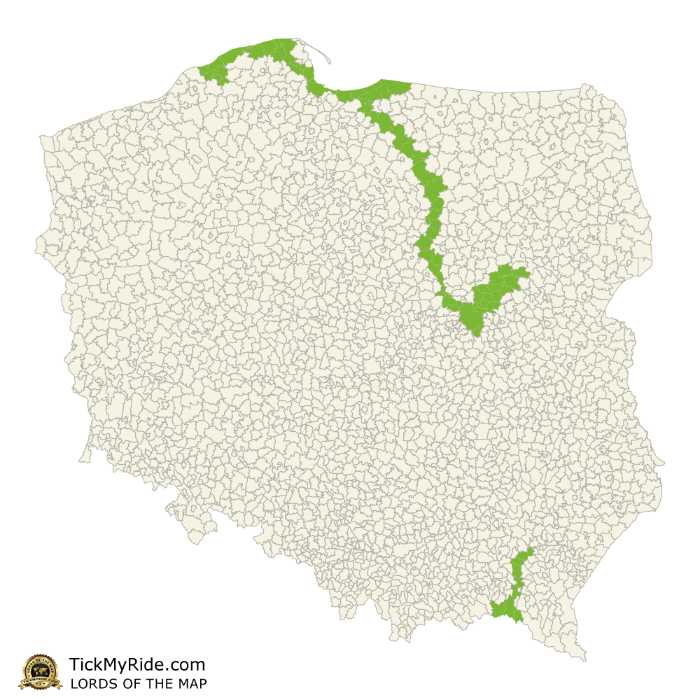Mapa Zdobytych Gmin