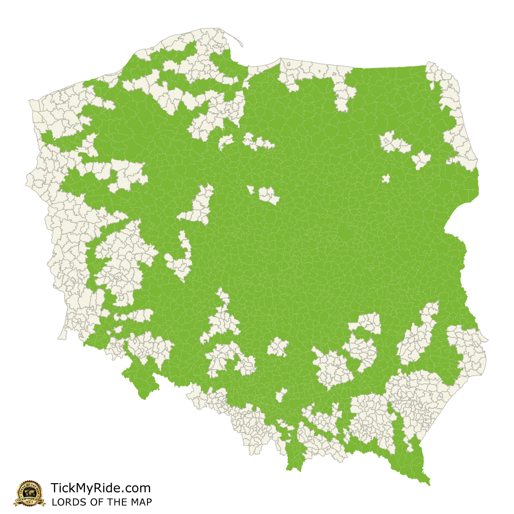 Mapa Zdobytych Gmin