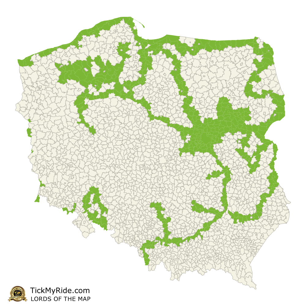 Mapa Zdobytych Gmin