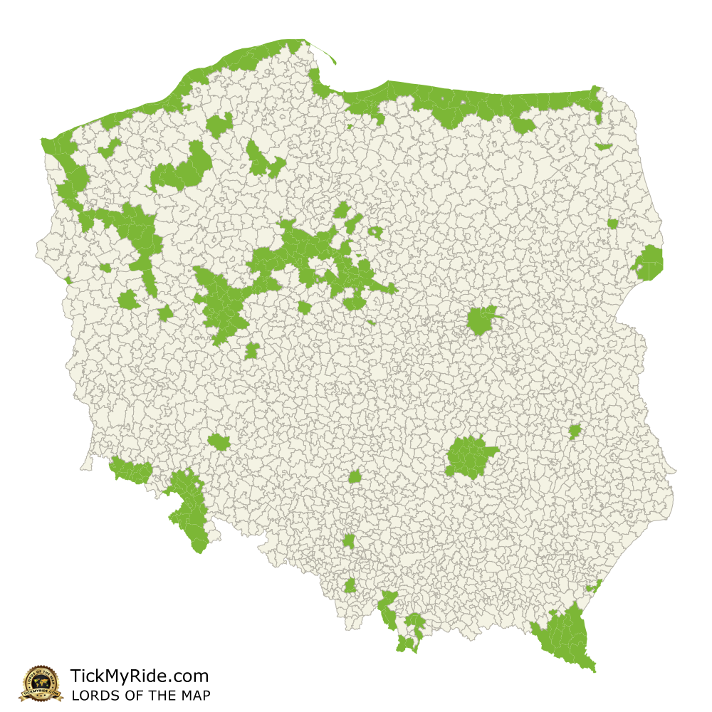 Mapa Zdobytych Gmin