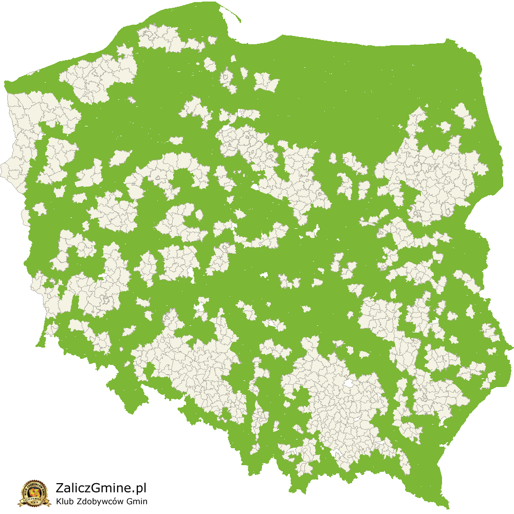 Mapa Zdobytych Gmin