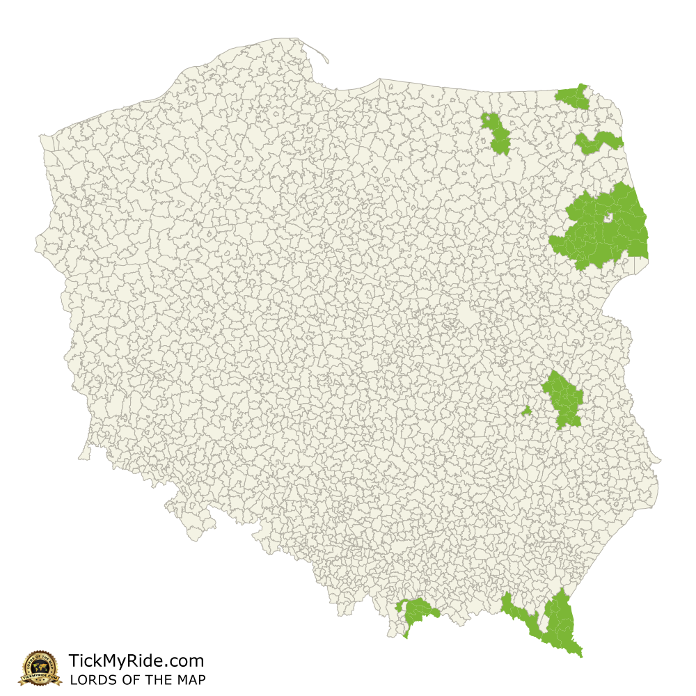 Mapa Zdobytych Gmin