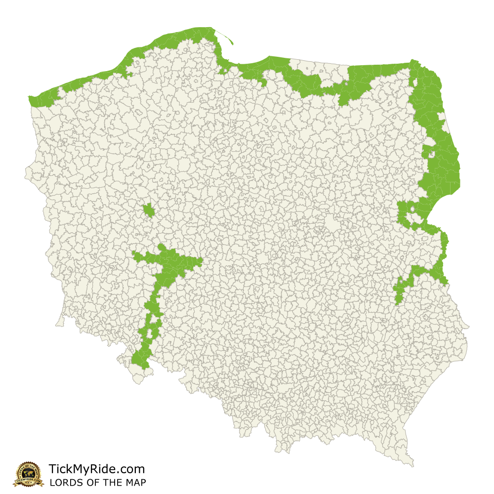 Mapa Zdobytych Gmin