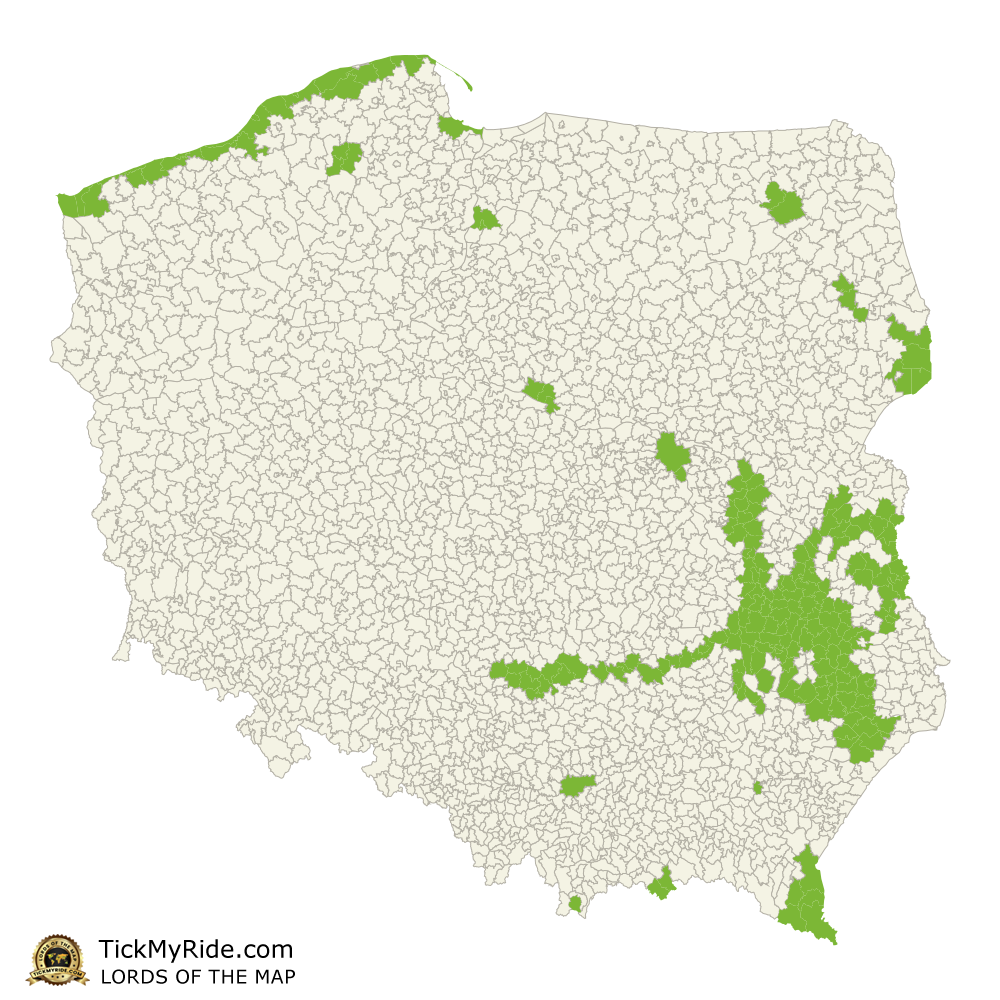 Mapa Zdobytych Gmin