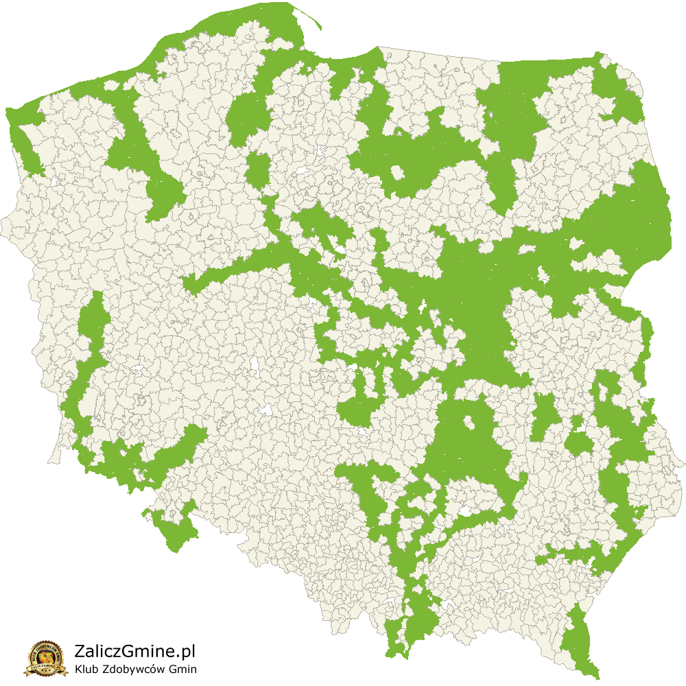 Mapa Zdobytych Gmin