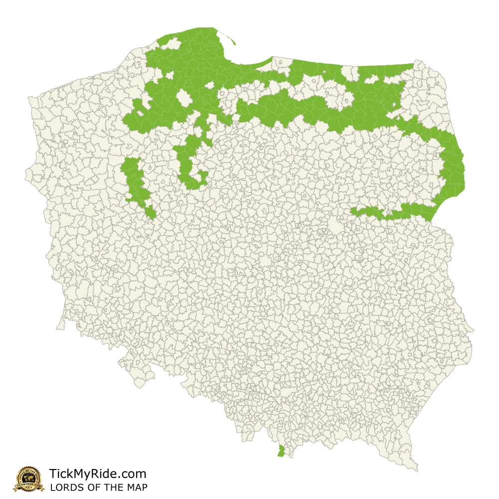 Mapa Zdobytych Gmin