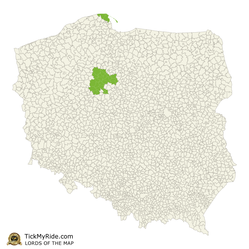 Mapa Zdobytych Gmin