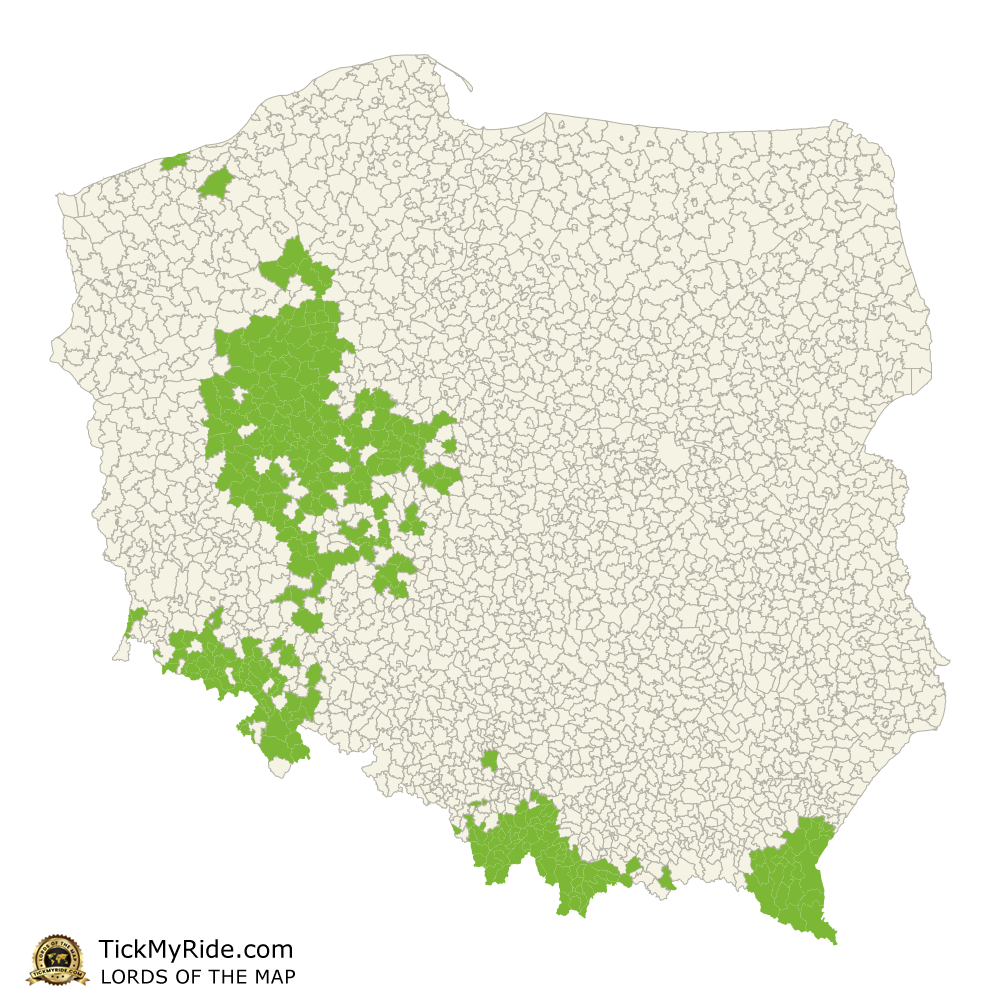 Mapa Zdobytych Gmin