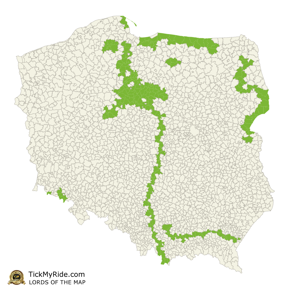 Mapa Zdobytych Gmin