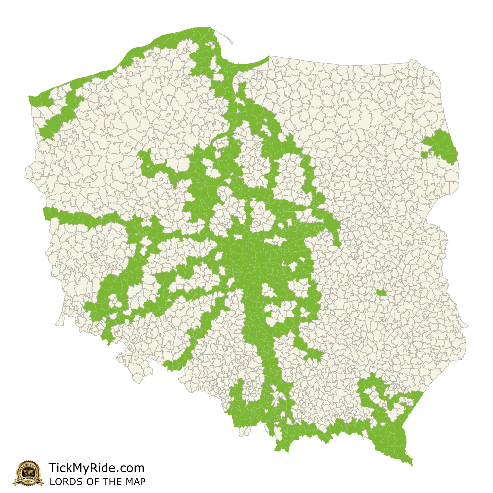 Mapa Zdobytych Gmin