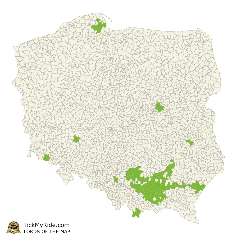 Mapa Zdobytych Gmin
