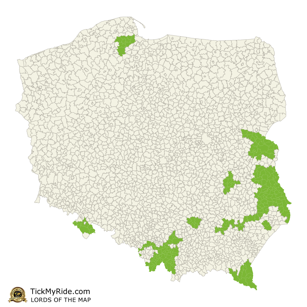 Mapa Zdobytych Gmin