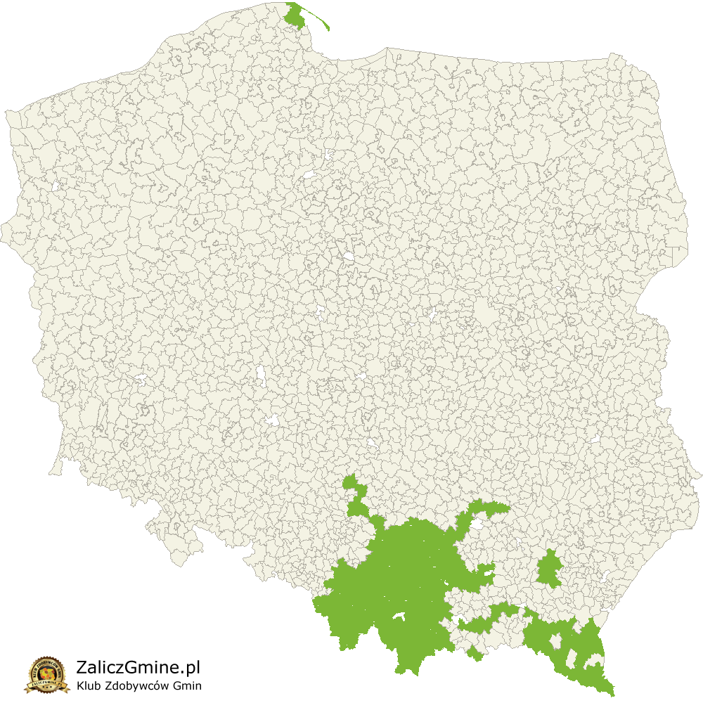Mapa Zdobytych Gmin