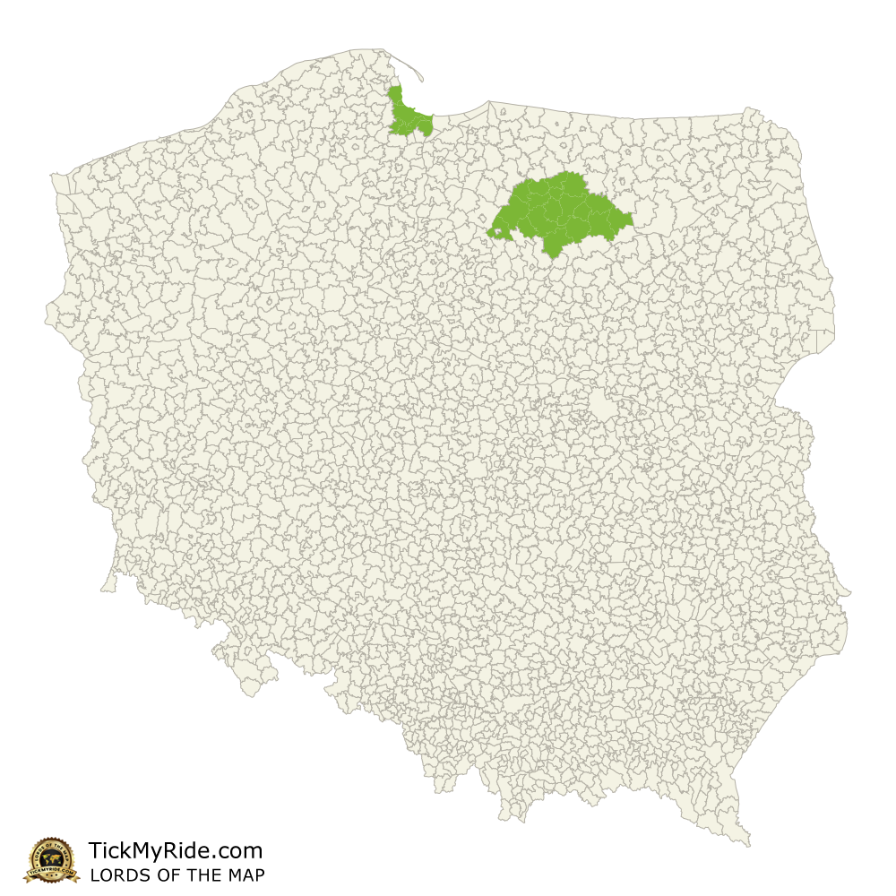 Mapa Zdobytych Gmin