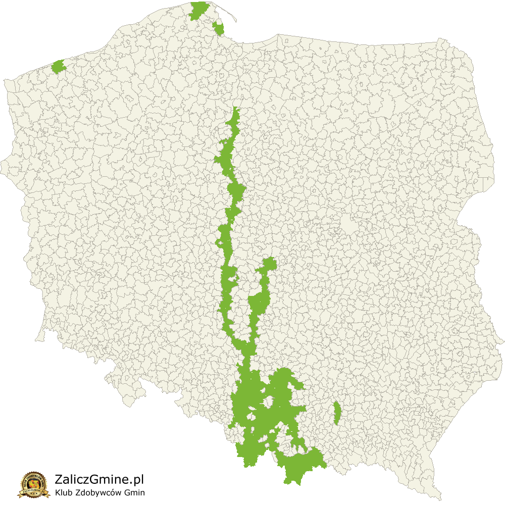Mapa Zdobytych Gmin