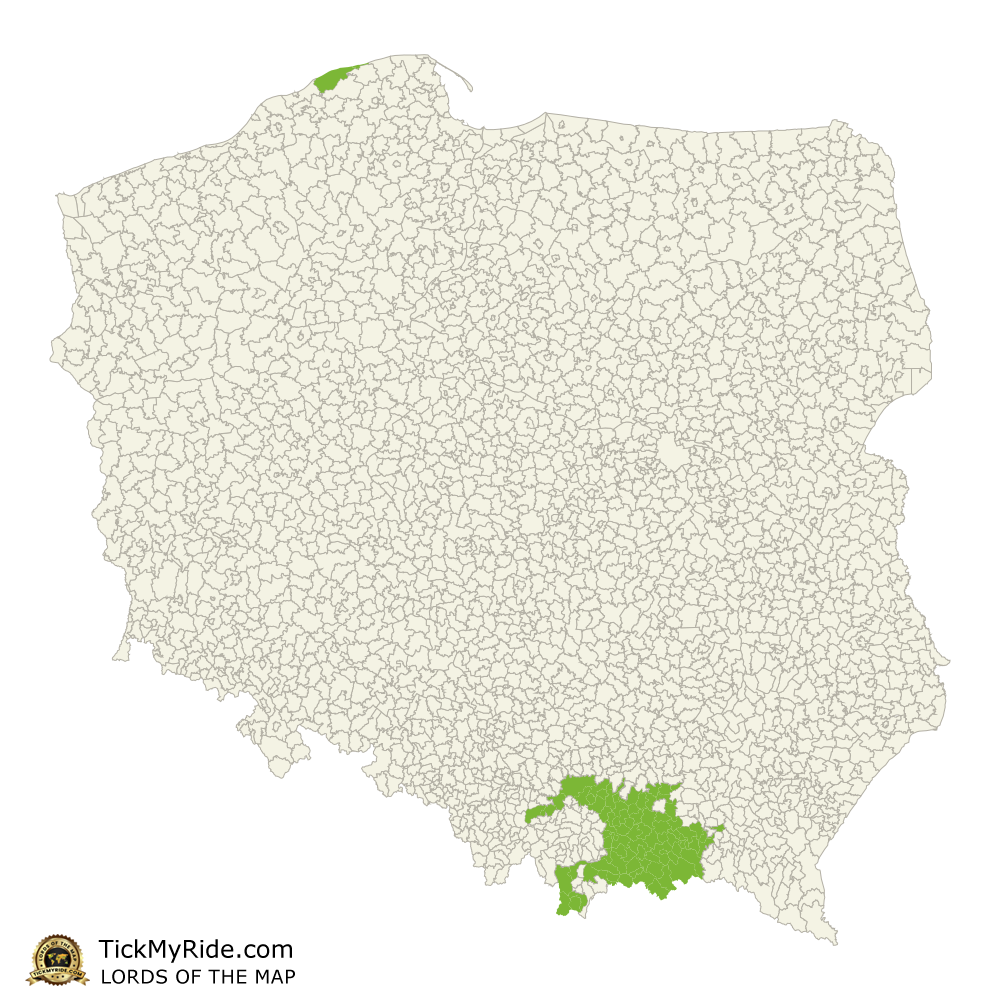 Mapa Zdobytych Gmin