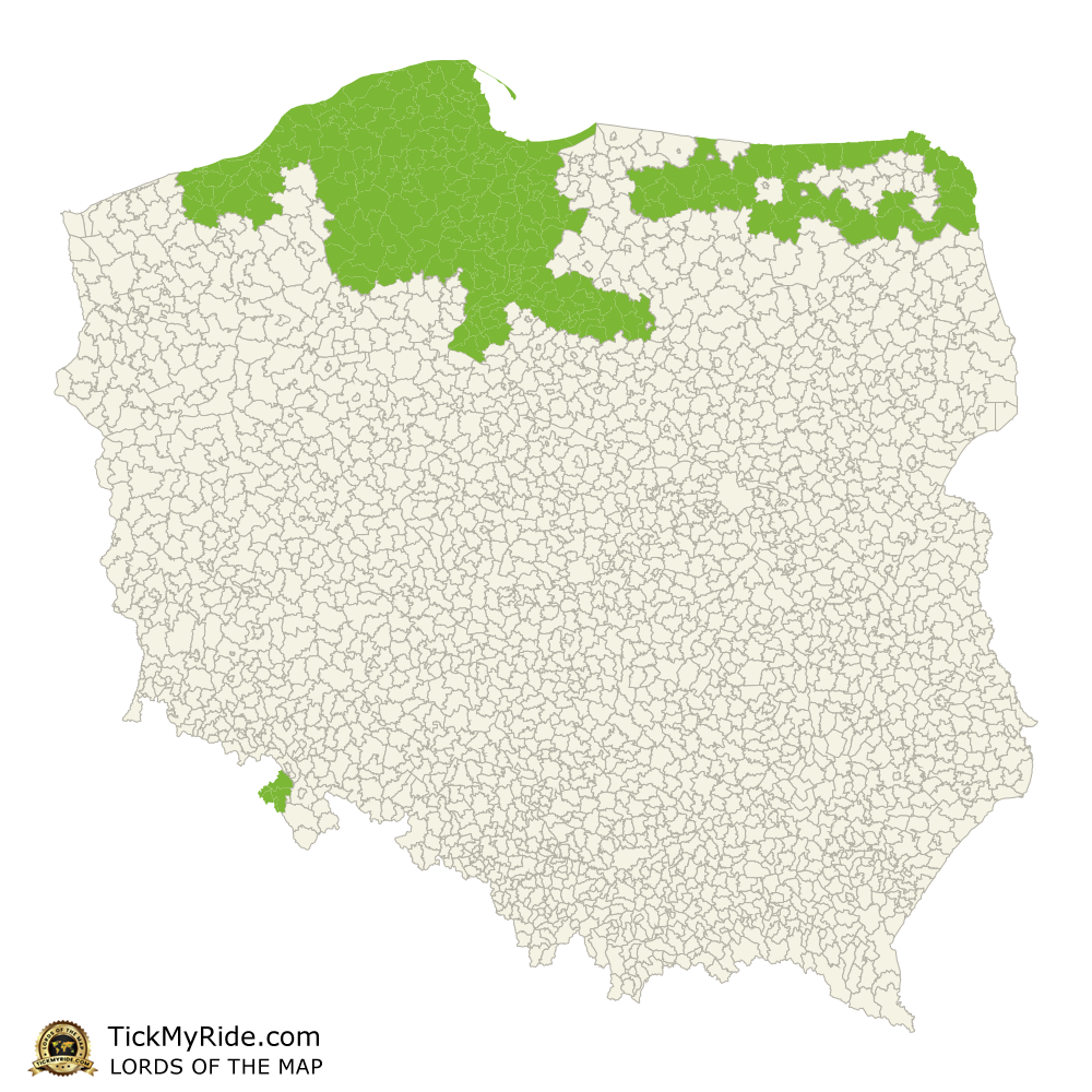Mapa Zdobytych Gmin