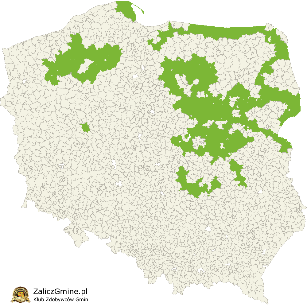 Mapa Zdobytych Gmin