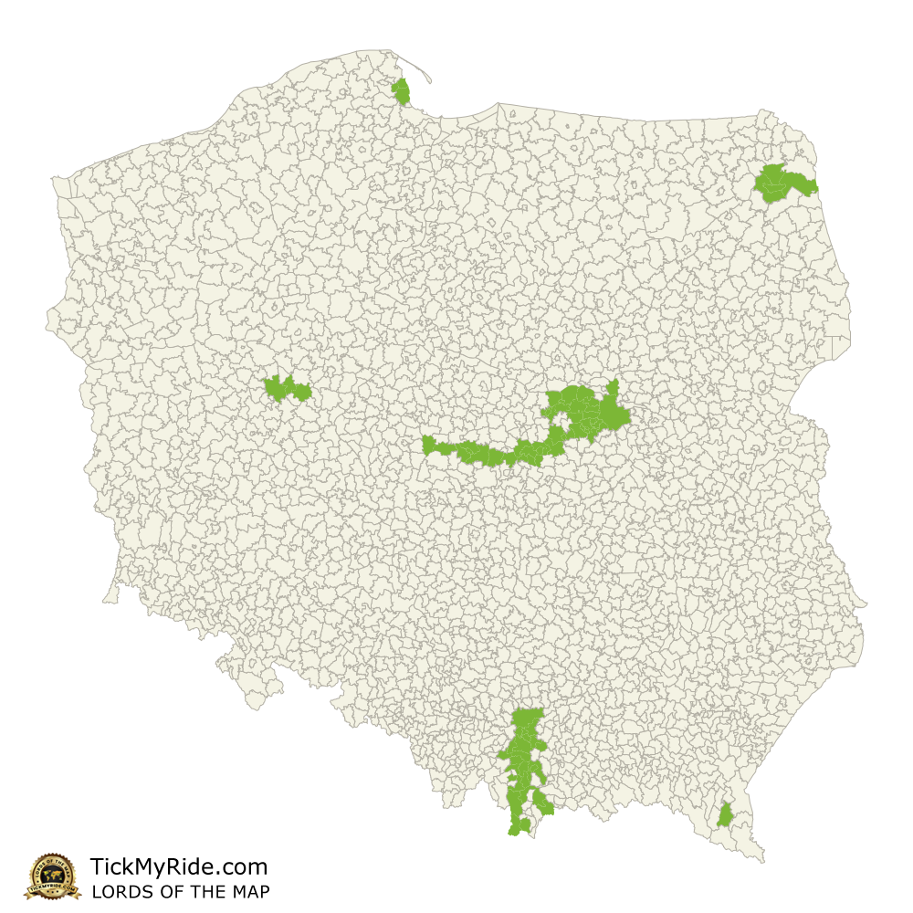 Mapa Zdobytych Gmin